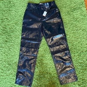 Abercrombie & Fitch Patent Leather 90s Straight Pant NWT Size30/US10